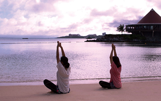 Early morning beach Ryukyu yoga