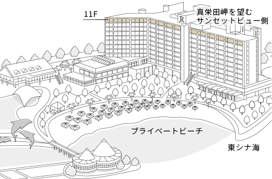 ルネッサンスリゾート オキナワ外観イラスト