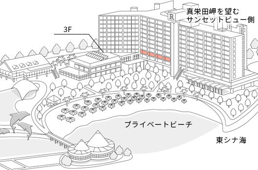 ルネッサンスリゾート オキナワ外観イラスト